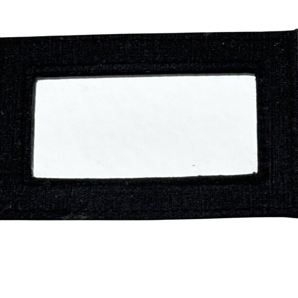 Yves Saint Laurent Canvas Pleated Satin Logo Clutch Bag w/Mirror Black - Picture 5 of 7